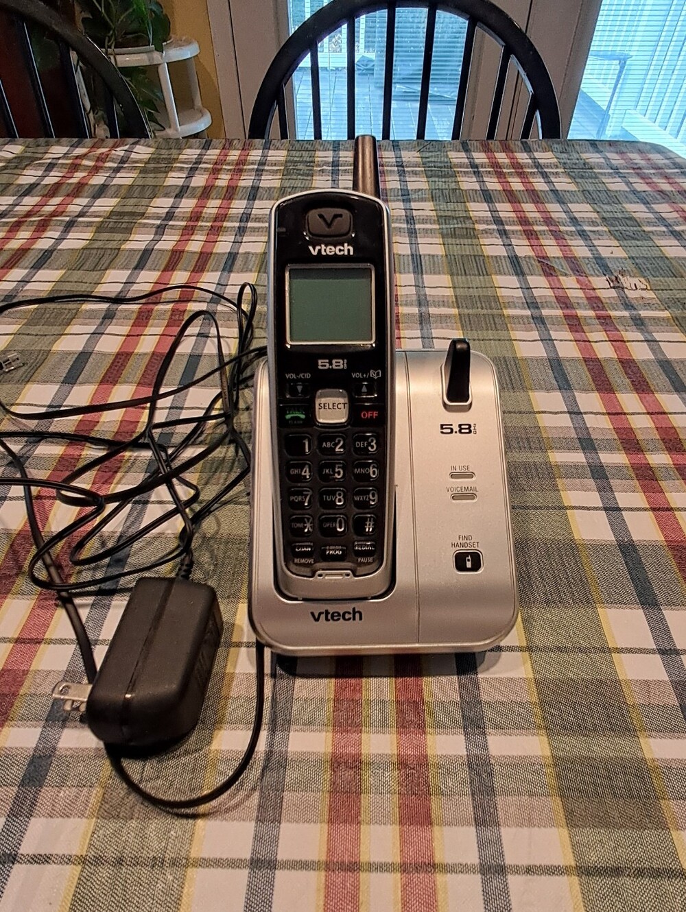VTech 5.8 GHz Silver Cordless Phone with‎ Base